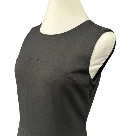 Lands End Black Vneck Fit and Flare Scuba Dress - Picture 6 of 8